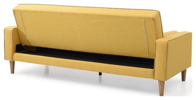 Glory Furniture Andrews Twill Fabric Upholstered Sleeper Sofa In Yellow ... for Maximizing Guest Comfort with the Andrews Yellow Sleeper Sofa