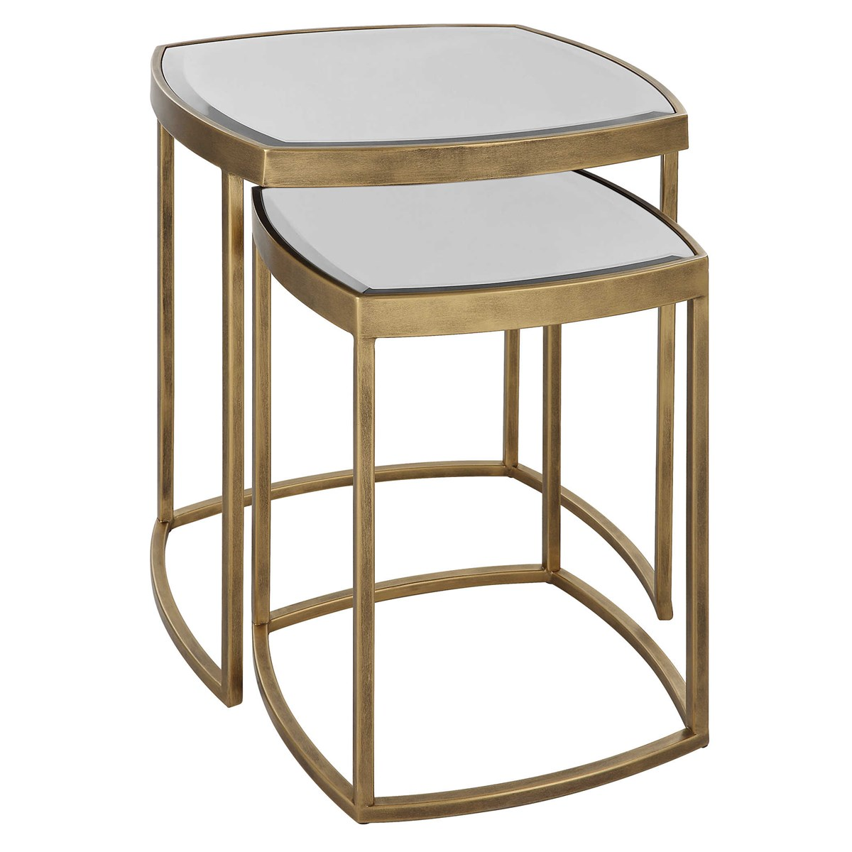 Gold And White Vista Nesting Tables, S/2 | Uttermost throughout How Vista Nesting Tables S2 Revolutionize Modern Interior Spaces