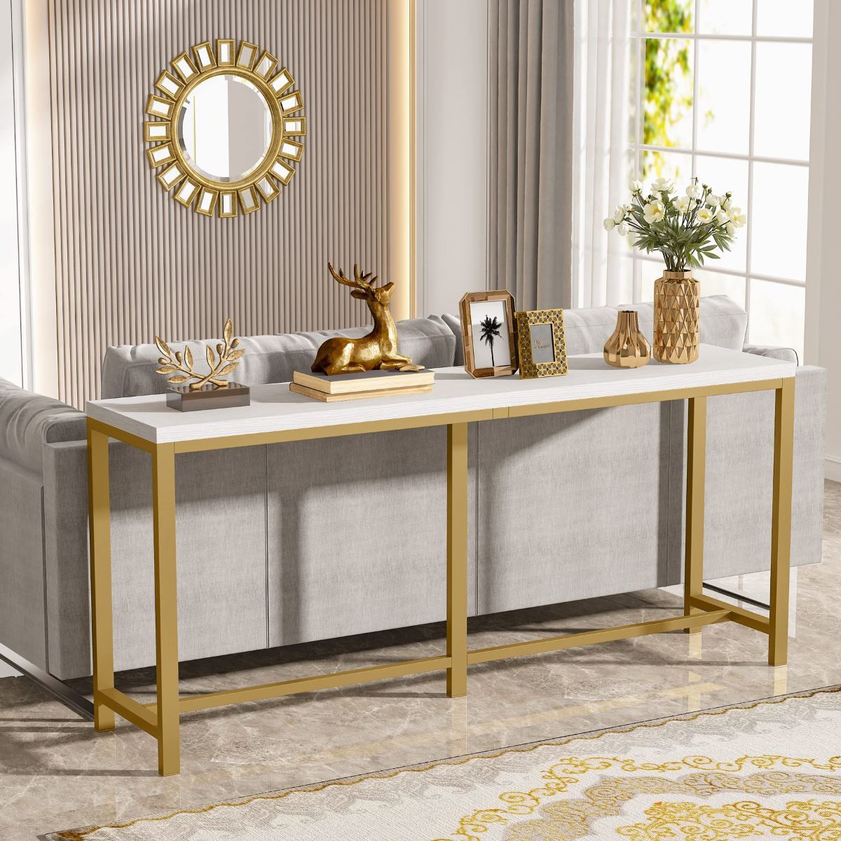 Gold Console Table Decor Ideas At Bobby Flores Blog in Elmore Console Table, Gold