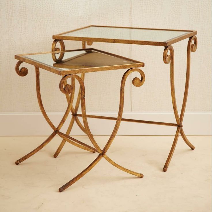 Gold Nesting Tables - Designer Picks & 153 Real Photos with regard to The evolution of nesting table design through Butler Specialty's Lenny line