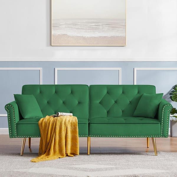 Green Velvet Tufted Sleeper Sofa | Cabinets Matttroy with regard to Understanding the Art of Tufted Upholstery in Modern Living Spaces
