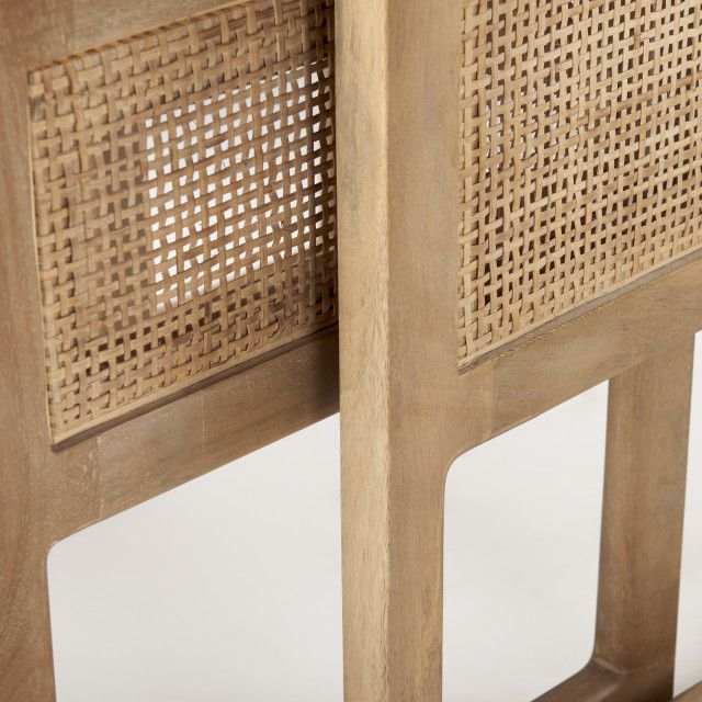 Grier Set Of 2 Light Brown Solid Wood With Cane Nesting Accent Tables - Transitional - Coffee ... inside Understanding the Craftsmanship Behind Chloe's Solid Wood Nesting Tables