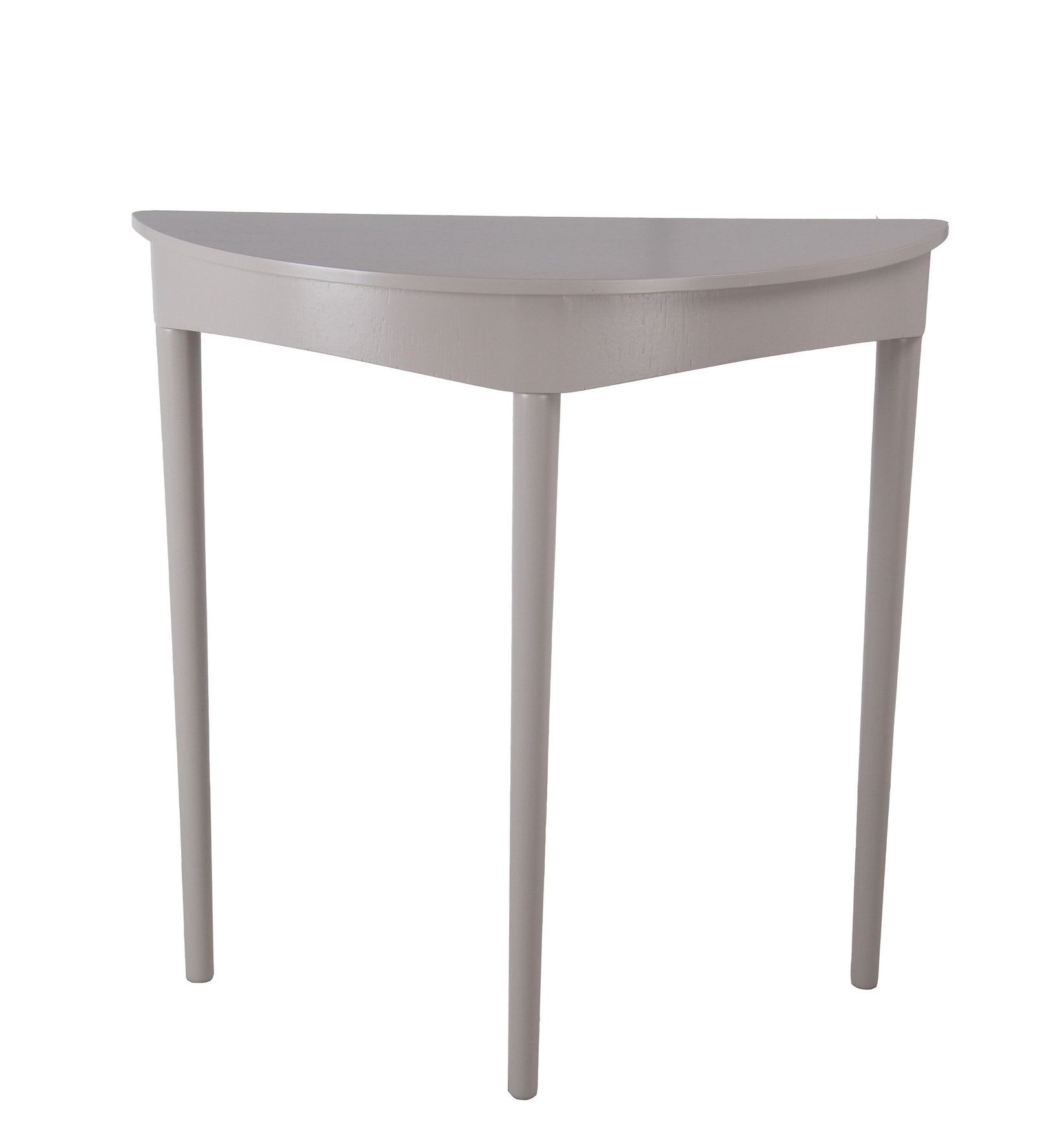 Half Moon Console Table With Round Legs, Gray - Midcentury - Console ... pertaining to Half Moon Console Table With Gray Base