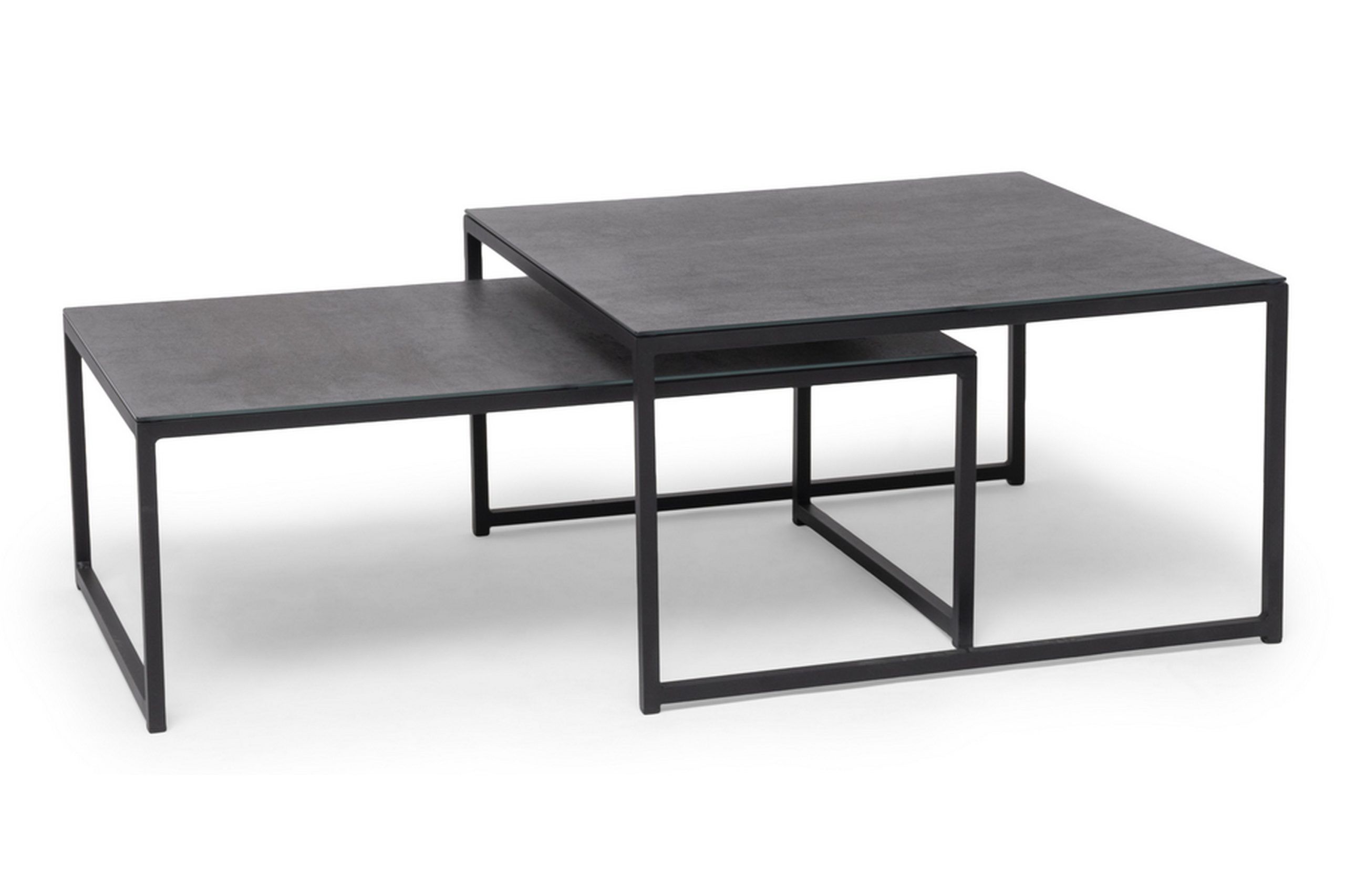 Hillerstorp Hillerstorp Soffbord Jet Set 100 Cm Svartvit Svartvit ... inside Novasolo Rustika Boat Wood Nesting Coffee Table Set 100Cm In Black Finish