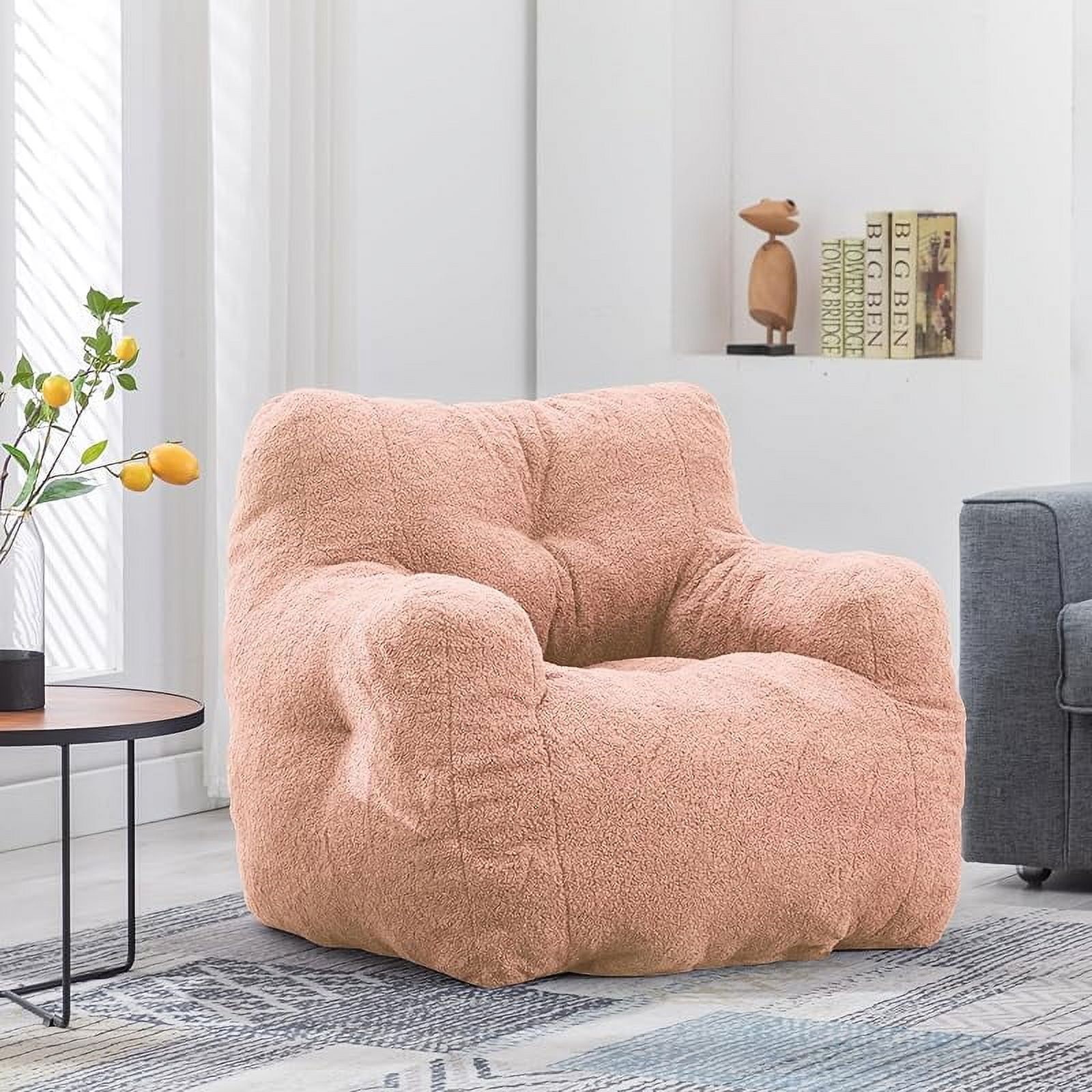 Hmlinktt Bean Bag Chair With Armrests Stuffed High-Density Foam, Lazy ... inside How Bean Bag Chairs with Armrests Can Transform Your Living Space