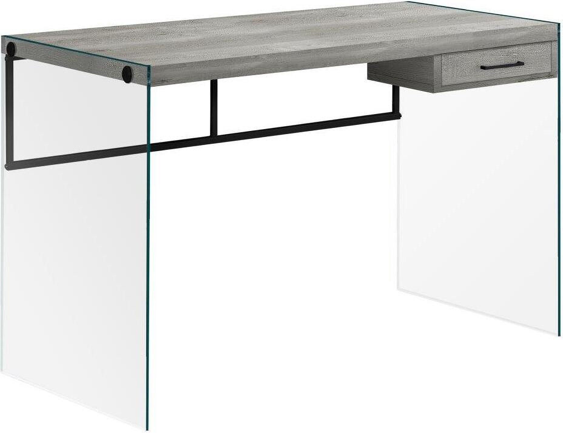 Homeroots Grey Black Clear Particle Board Glass Metal Tempered Gl ... intended for A Closer Look at the HomeRoots 32" Cement and Glass Accent Table