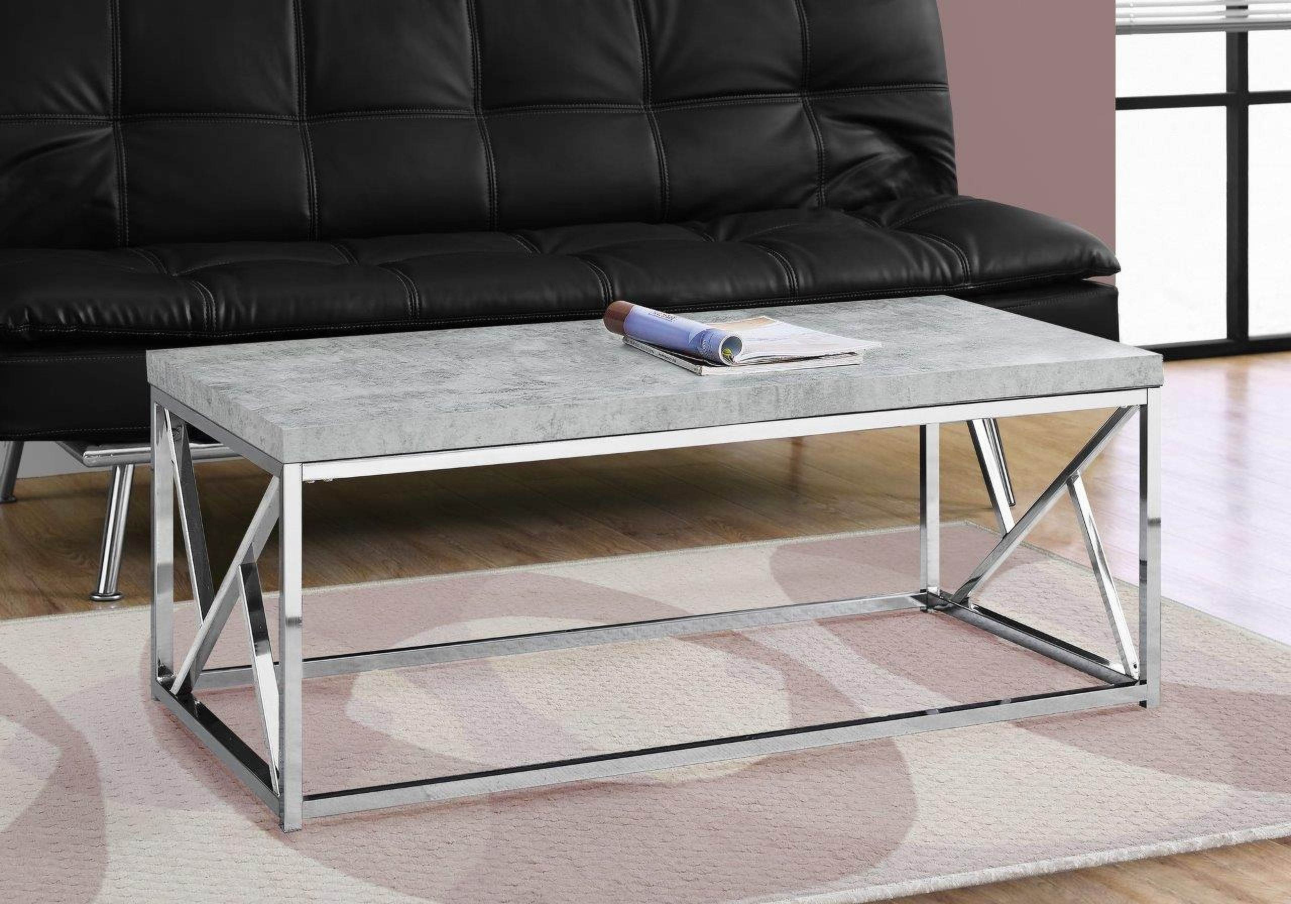 Homeroots Grey Cement Particle Board Laminate And Chrome Metal Coffee ... with A Closer Look at the HomeRoots 32" Cement and Glass Accent Table