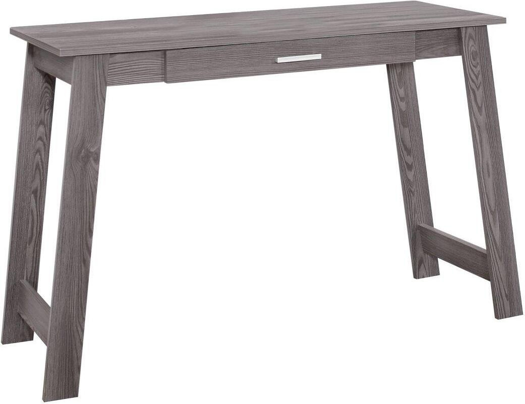 Homeroots Grey Particle Board Storage Drawer Computer Desk | 1Stopbedrooms for Homeroots 32" Grey Cement Particle Board And Clear Tempered Glass Accent Table