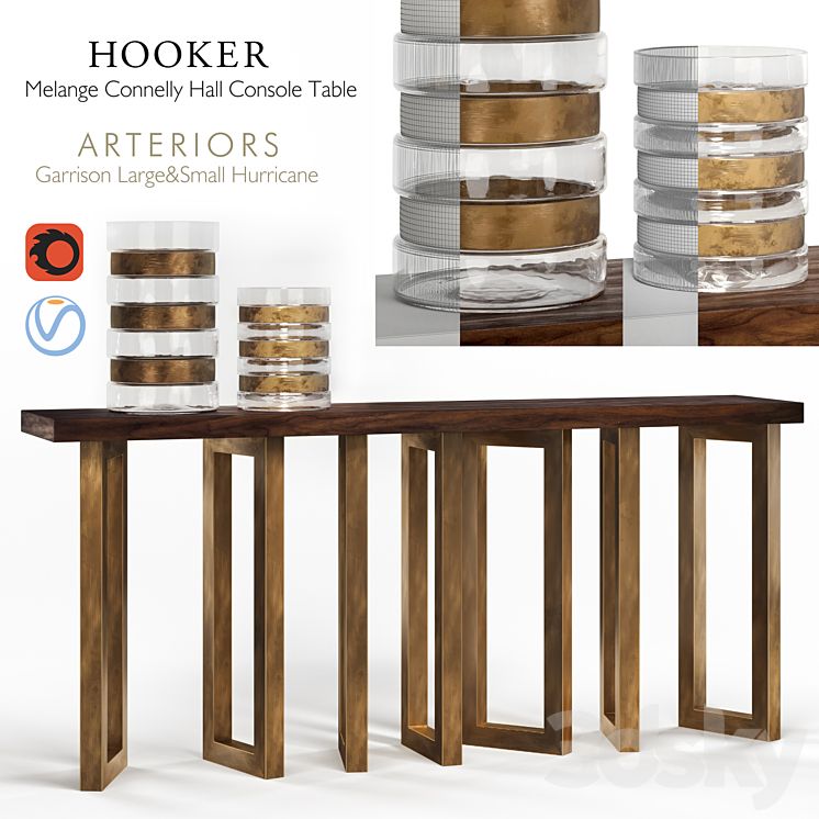 Hooker Melange Connelly Hall Console & Arteriors Garrison Hurricane ... intended for Unlocking the Timeless Appeal of the Melange Connelly Hall Console