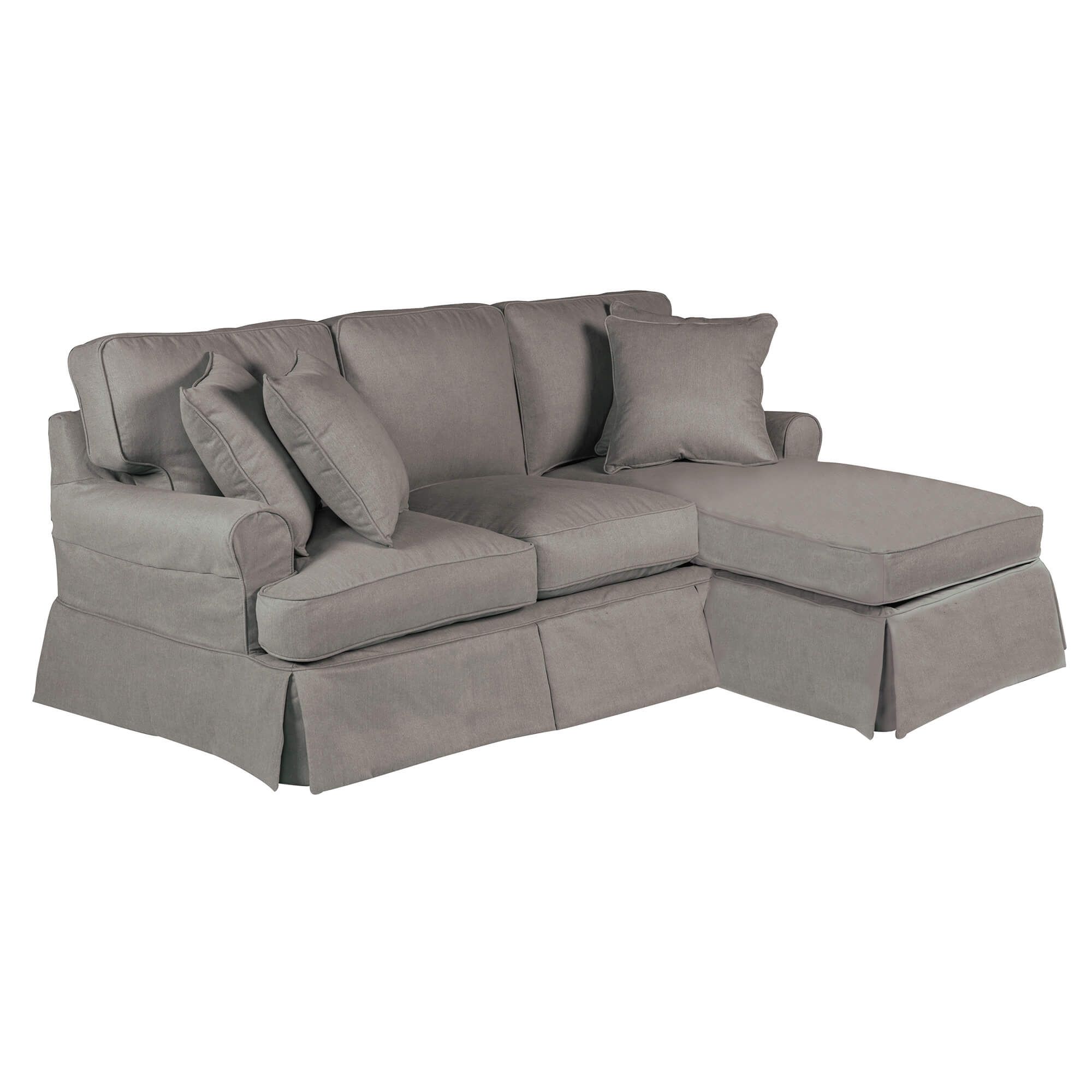 Horizon Slipcovered Sleeper Sofa With Reversible Chaise – Color 391094 ... in Discover Comfort and Style The White Horizon Sleeper