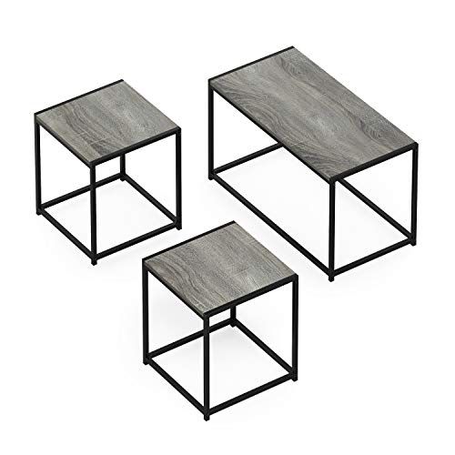 I Tested The Versatility And Elegance Of A Grey 3 Piece Coffee Table ... inside Contemporary 3-Piece Coffee Table Set With Angled Legs And Extra Storage Shelf, Charcoal/Gray