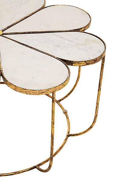 Interiors By Premier Modern Petal Coffee Table With Marble Top, Gold ... with Design Considerations for Petal Finished Iron Coffee Tables in Contemporary Spaces