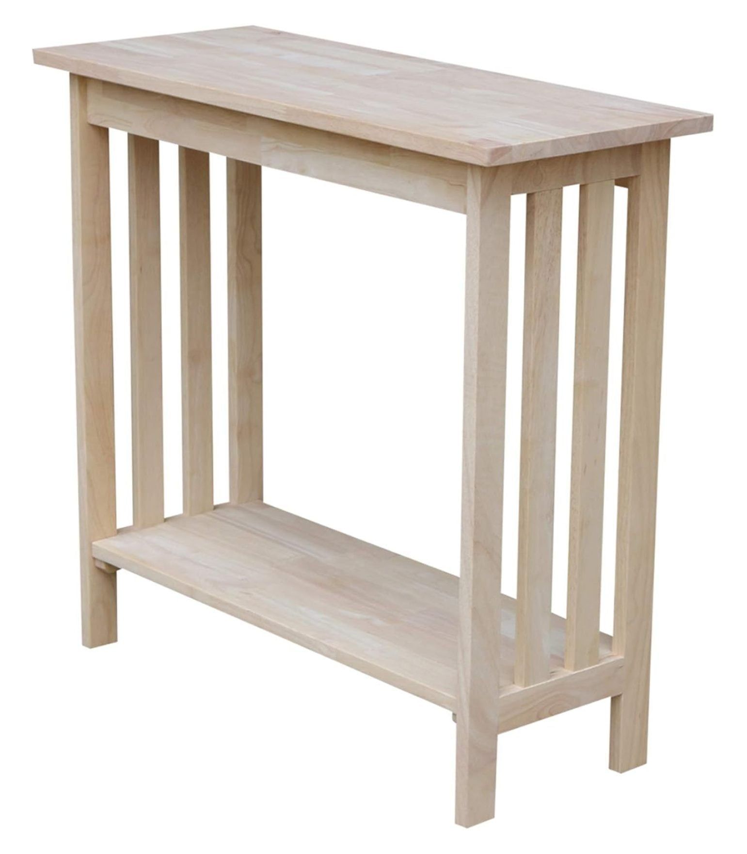 International Concepts Mission Entry Table, Unfinished - Walmart.com throughout International Concepts Mission Unfinished Sofa Table