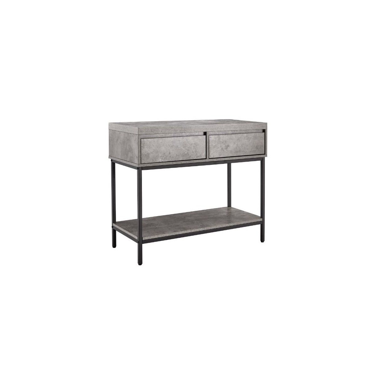 Isla 2 Drawer Console Table - Grey intended for Lane 2 Drawer Console Table Whitewash Grey