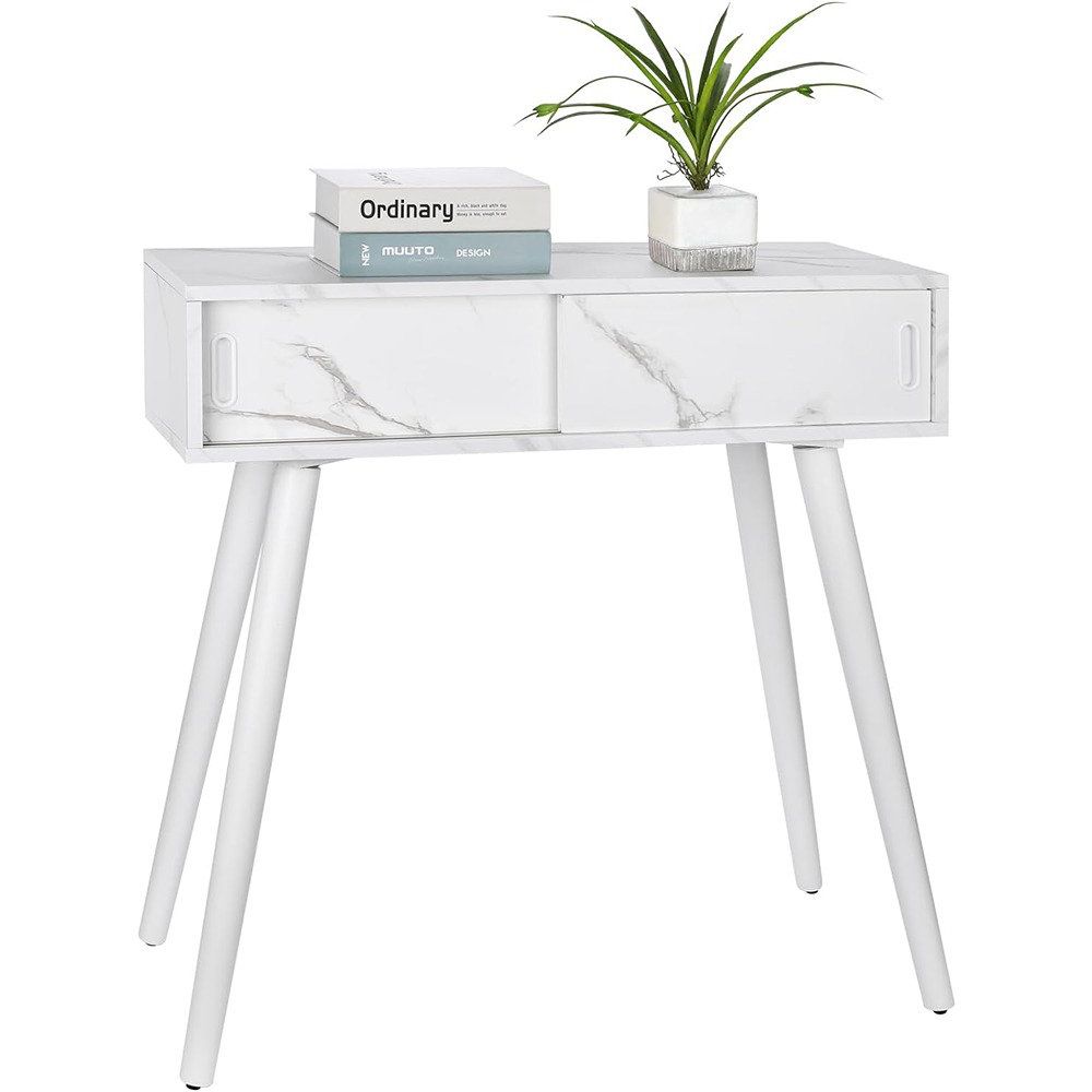 Ivy Bronx Console Table, White Console Tables For Entryway, Small Faux ... within Talia White Console Table