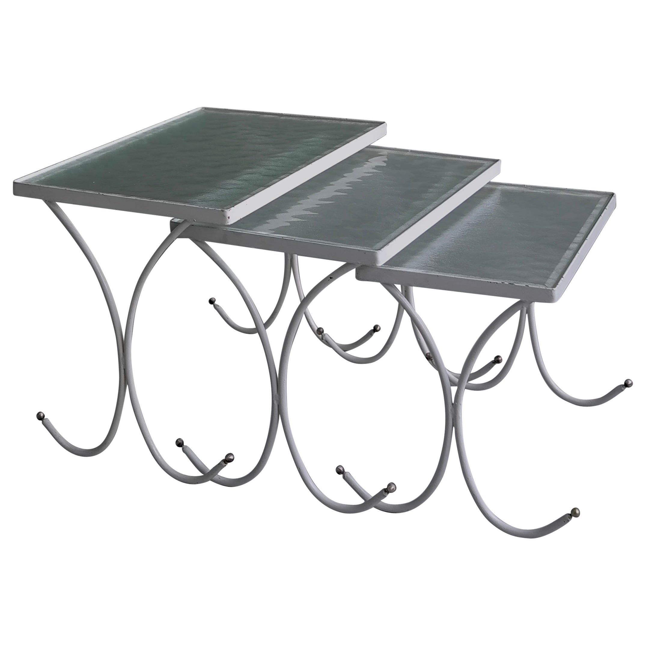 Jean Ordinary Nesting Tables For Sale At 1Stdibs within La Francaise Nesting Tables Set Of 3 Black Ice