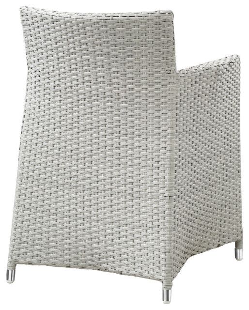Junction 5-Piece Outdoor Wicker Rattan Dining Set - Tropical - Outdoor ... with regard to Understanding the Durability and Appeal of Your Gray White Wicker Dining Set