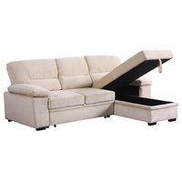 Kipling Velvet Fabric Reversible Sleeper Sectional Sofa Chaise ... throughout Kipling Green Woven Fabric Reversible Sleeper Sectional Sofa Chaise