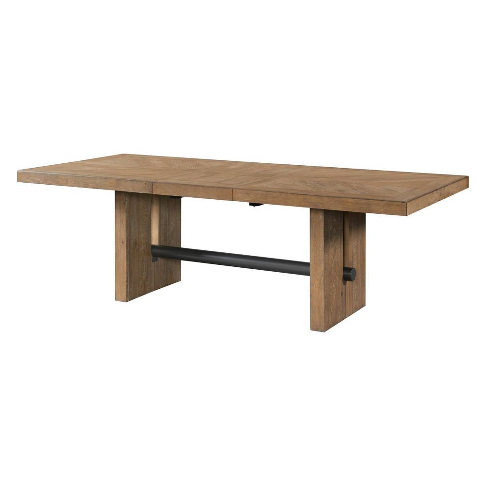 Landmark Rectangular Dining Table Weathered Oak – Intercon - Witnesswindowgraphics for Landmark 60" Wide Sofa Table, Weathered Oak