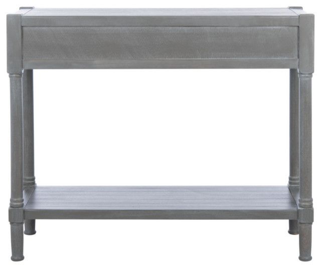Lane 2 Drawer Console Table Whitewash Grey - French Country - Console ... inside A Guide to Integrating a Whitewash Grey Console Table into Your Decor