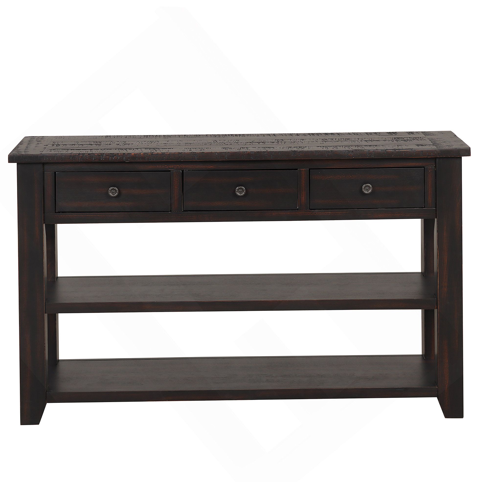 Latitude Run® 48'' Solid Pine Wood Top Console Table, Modern Entryway ... in How Gewnee 48'' Solid Pine Wood Top Console Table Combines Durability with Aesthetic Appeal