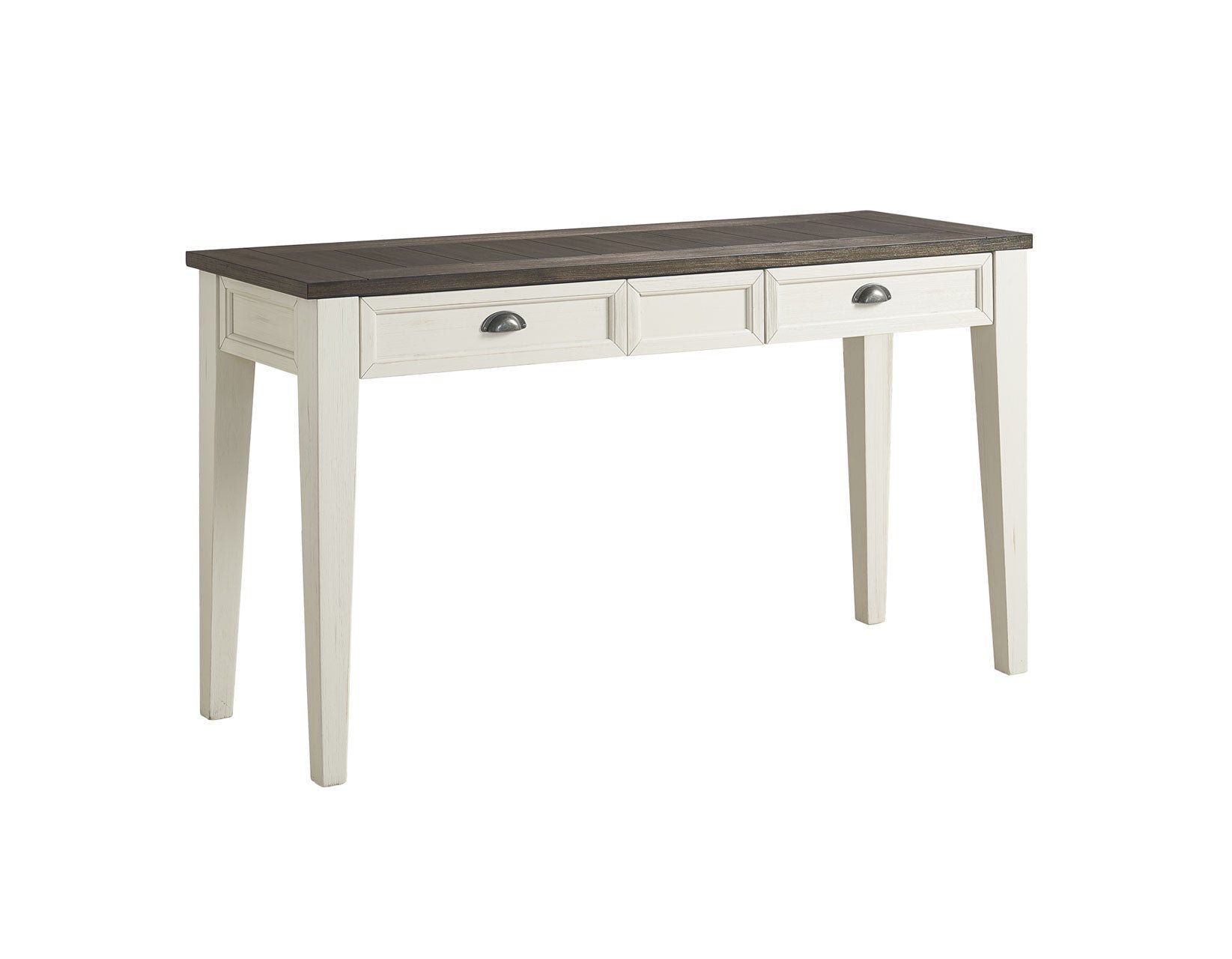 Latitude Run® Cayla Sofa Table, Dark Oak/White | Wayfair for Cayla Sofa Table Dark Oak/White