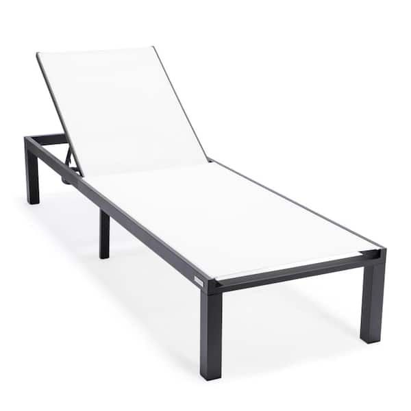 Leisuremod Marlin Modern Black Aluminum Outdoor Patio Chaise Lounge ... regarding Black Aluminum Outdoor Patio Chaise Lounge Chair