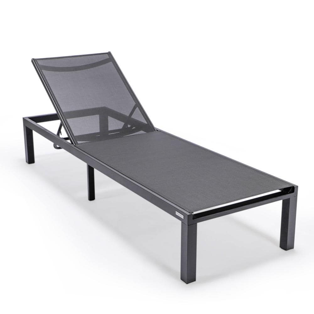 Leisuremod Marlin Modern Black Aluminum Outdoor Patio Chaise Lounge ... regarding Choosing the Perfect Black Aluminum Chaise for Your Outdoor Oasis