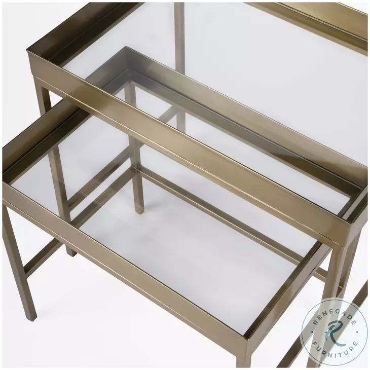 Lenny Antique Gold Nesting Tables From Butler | Coleman Furniture for The Enduring Appeal of Antique Brushed Gold in Modern Table Design