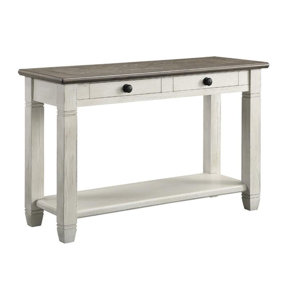 Lexicon Granby Wood Console Table, 2 Drawers, Antique White, 48X18X31 ... within Understanding the craftsmanship behind traditional console table designs