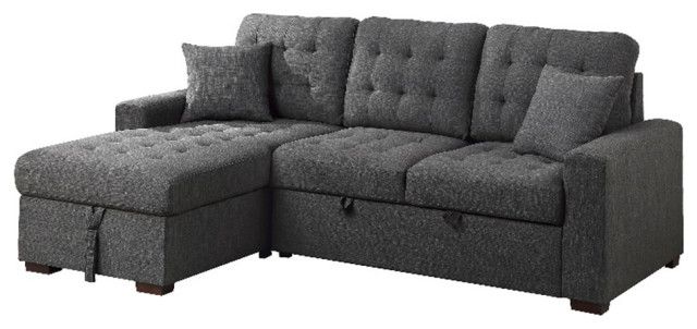Lexicon Mccafferty 2-Piece Fabric Pull-Out Bed &amp;amp; Left Chaise In Dark ... in Comfort and Functionality in One Seamless Piece