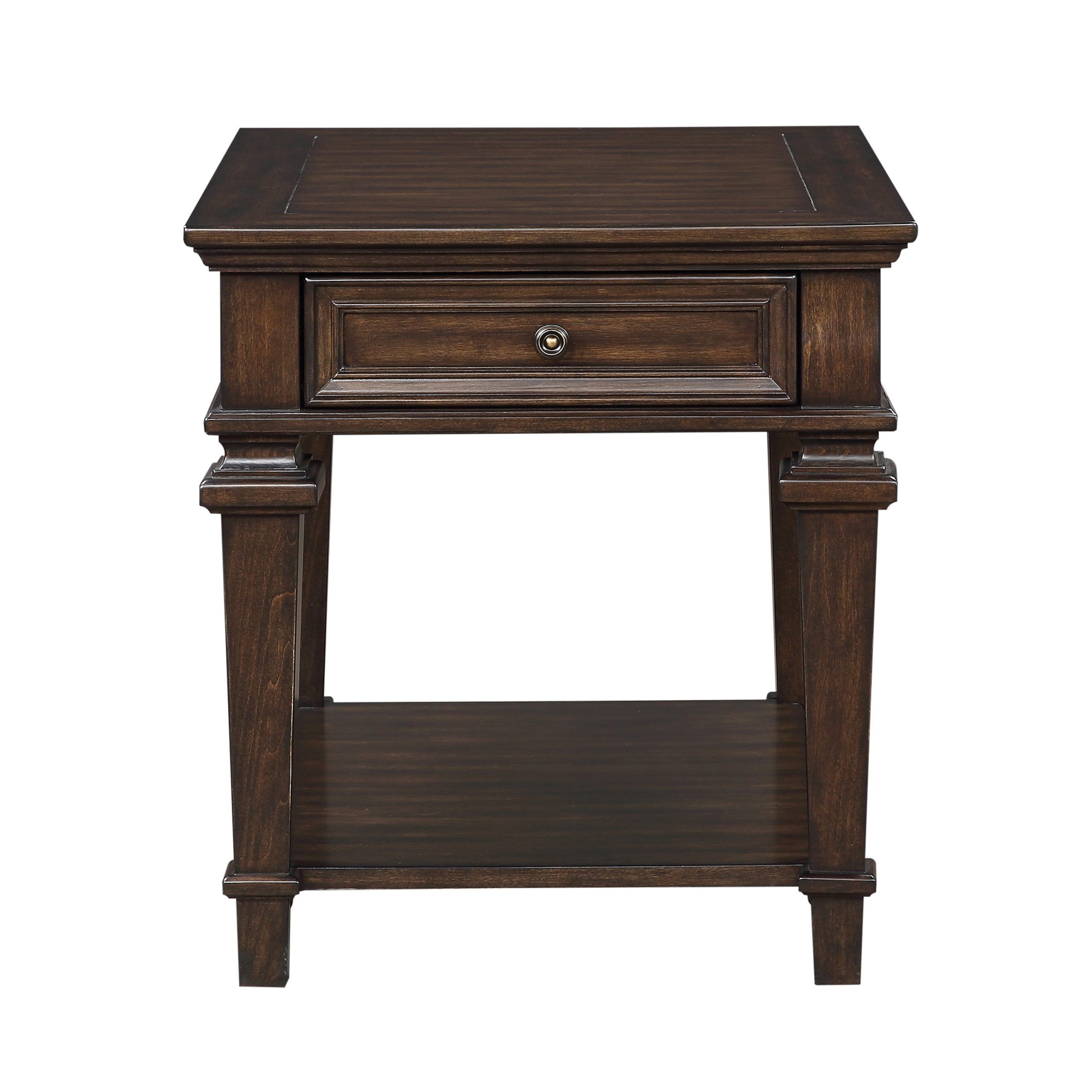 Lexicon Tobias 23&amp;quot; X 28&amp;quot; Traditional Wooden End Table In Espresso ... within Lexicon Tobias 56&amp;quot; Traditional Wooden Console Table In Espresso