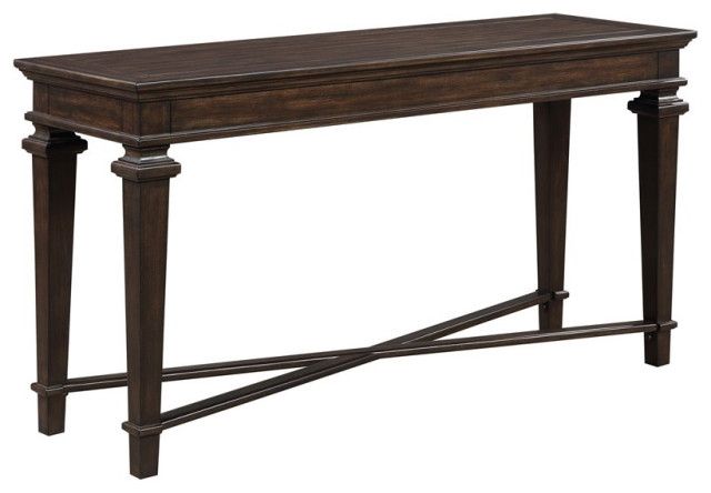 Lexicon Tobias 56&amp;quot; Traditional Wooden Console Table In Espresso ... in Lexicon Tobias 56&amp;quot; Traditional Wooden Console Table In Espresso