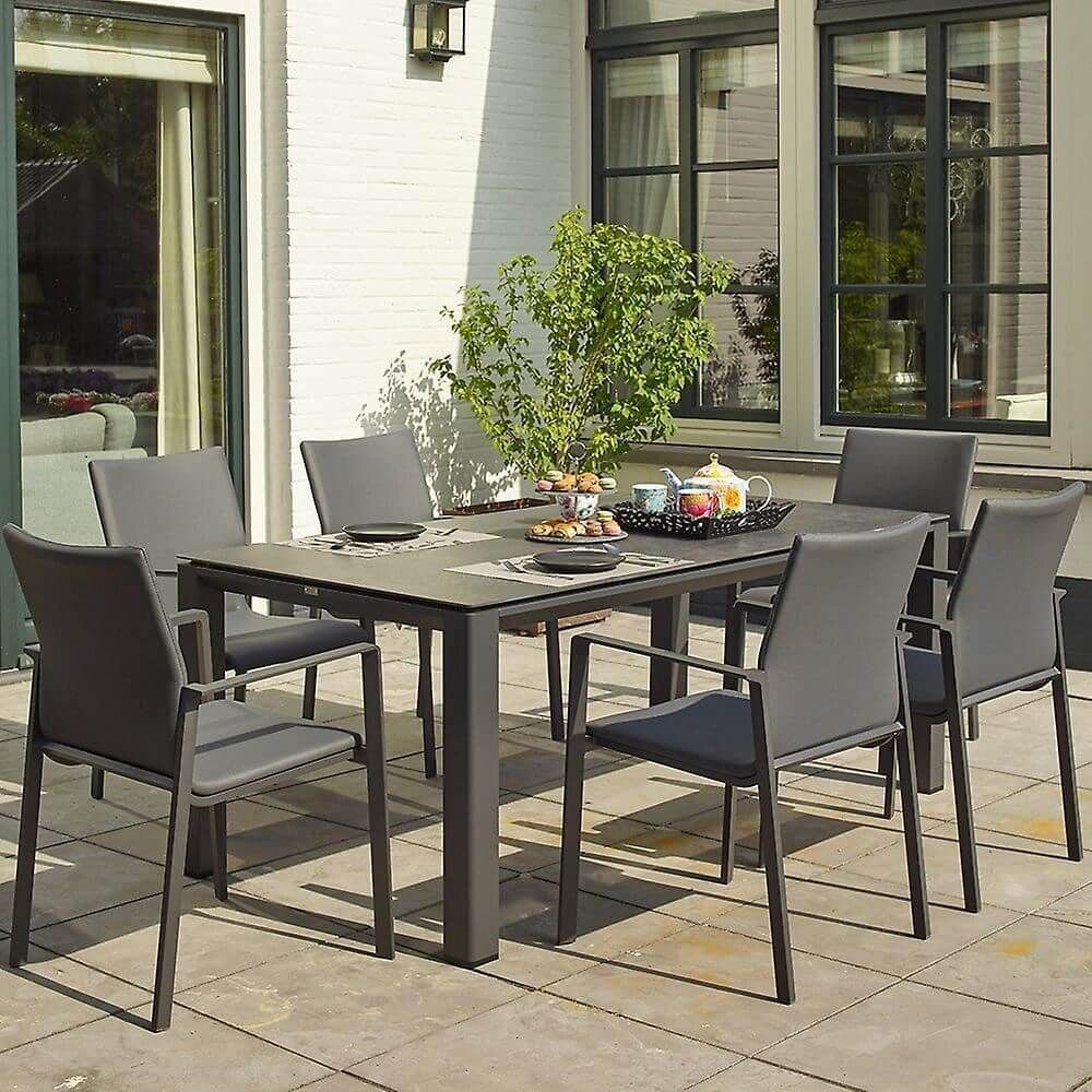 Life Outdoor Living Concept Six Seat Dining Set - Cambridge Home & Garden for How natural and silver tones enhance outdoor dining experiences