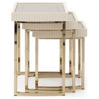 Lisbon Nesting Tables, Set Of 3, Silken Matte Cream - Contemporary ... intended for Understanding the Enduring Appeal of Silken Matte Cream Lisbon Tables