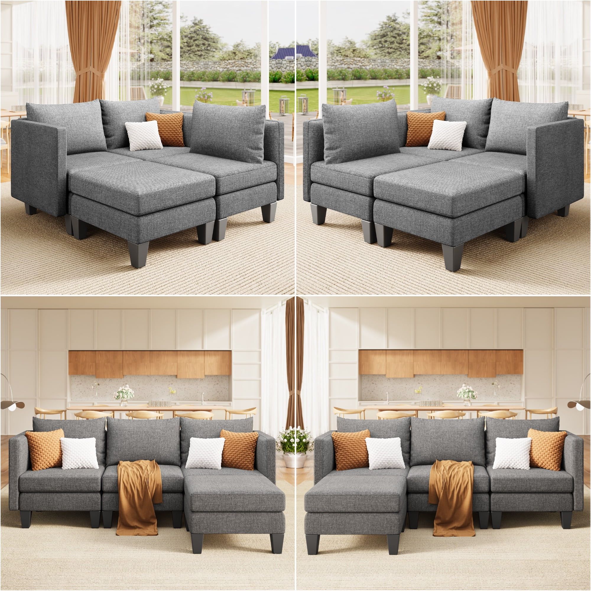 Lofka Modern Comfy L-Shaped Sleeper Couch, Space Saving Sectional Sofa ... inside Clever Living Unveiling the Versatility of a Sectional Sofa Bed with Hidden Storage