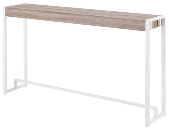 Maklaine Engineered Wood Top Console Table In Mocha Gray And White ... with Maklaine Engineered Wood Faux Stone Top Console Table In Champagne And White