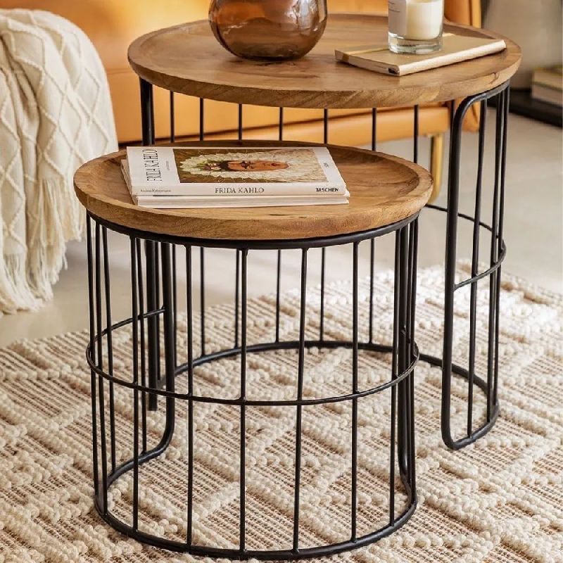 Marta Solid Wood Nesting Coffee Table Set Of 2 At Rs 7999 In Jodhpur ... with regard to Cleaver Set Of 2 39.5" & 31.25" Round Brown Solid Wood Nesting Coffee Tables