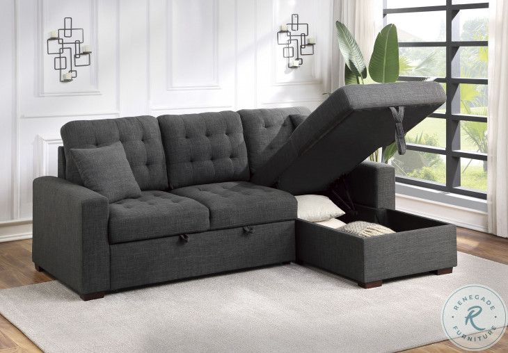 Mccafferty Dark Gray 2 Piece Sectional With Pull Out Bed From ... with Creating Versatile Living Areas Through Strategic Furniture Selection