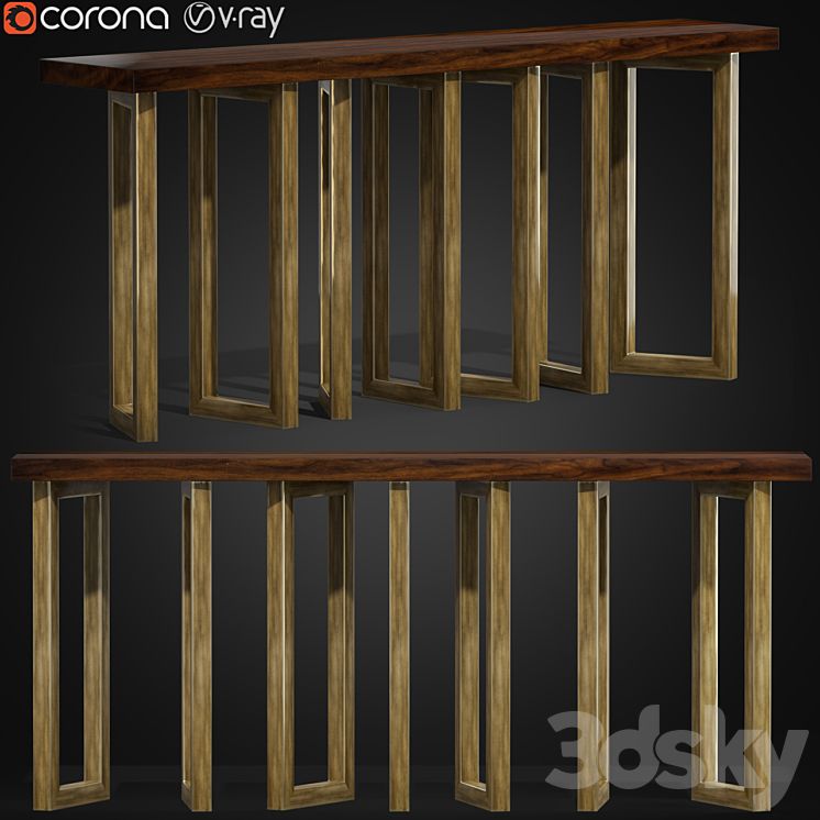 Melange Connelly Hall Console - Console - 3D Model inside Melange Connelly Hall Console