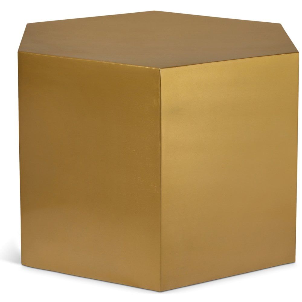 Meridian Furniture Hexagon Brushed Gold Modular Coffee Table - Walmart.com for The Versatility of a Brushed Gold Hexagon Coffee Table