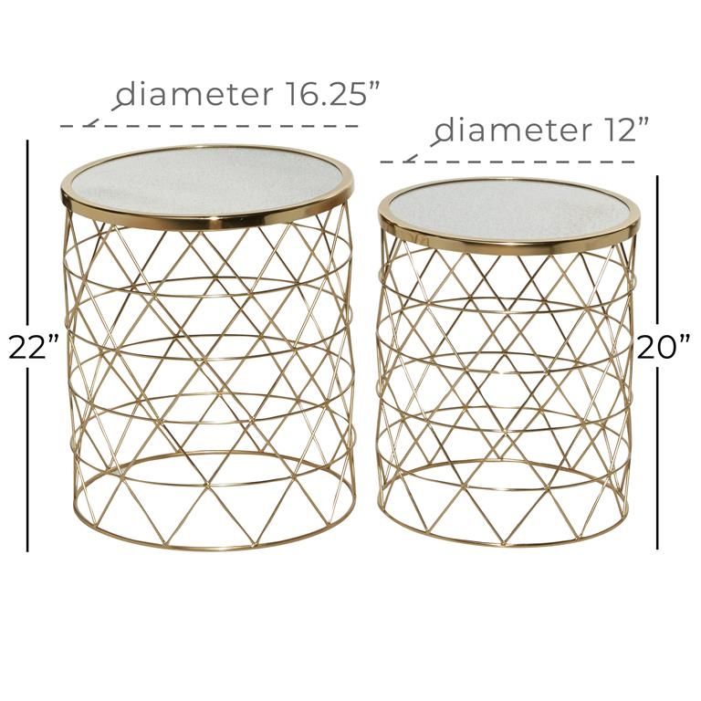 Metal Glass Accent Table – Set Of 2 – Signature Selection within Elevating Your Space The Art of Styling Metal and Glass Accent Tables
