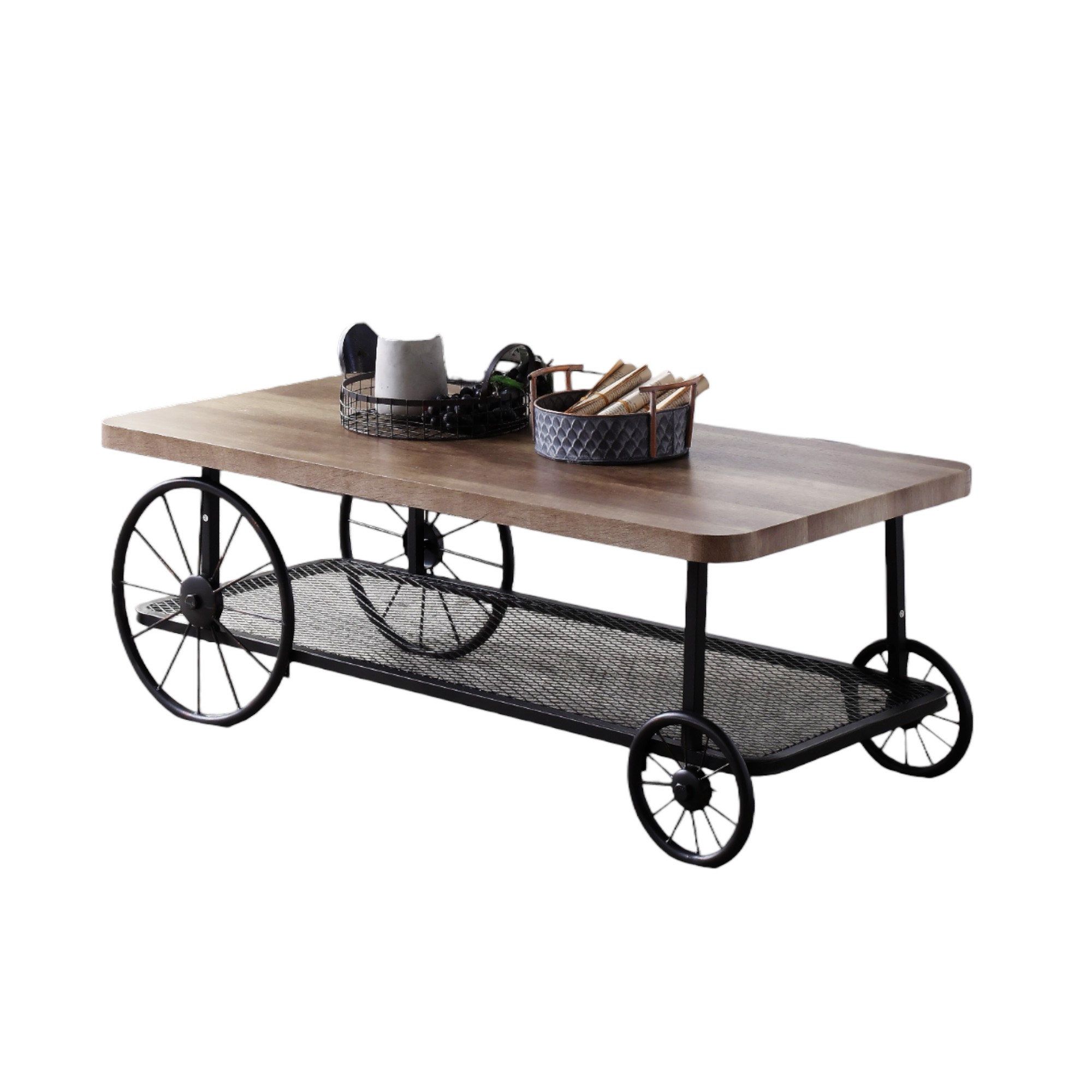 Millwood Pines Francie Oak &amp;amp; Antique Gray Coffee Table | Wayfair for Francie Sofa Table, Oak &amp;amp; Antique Gray