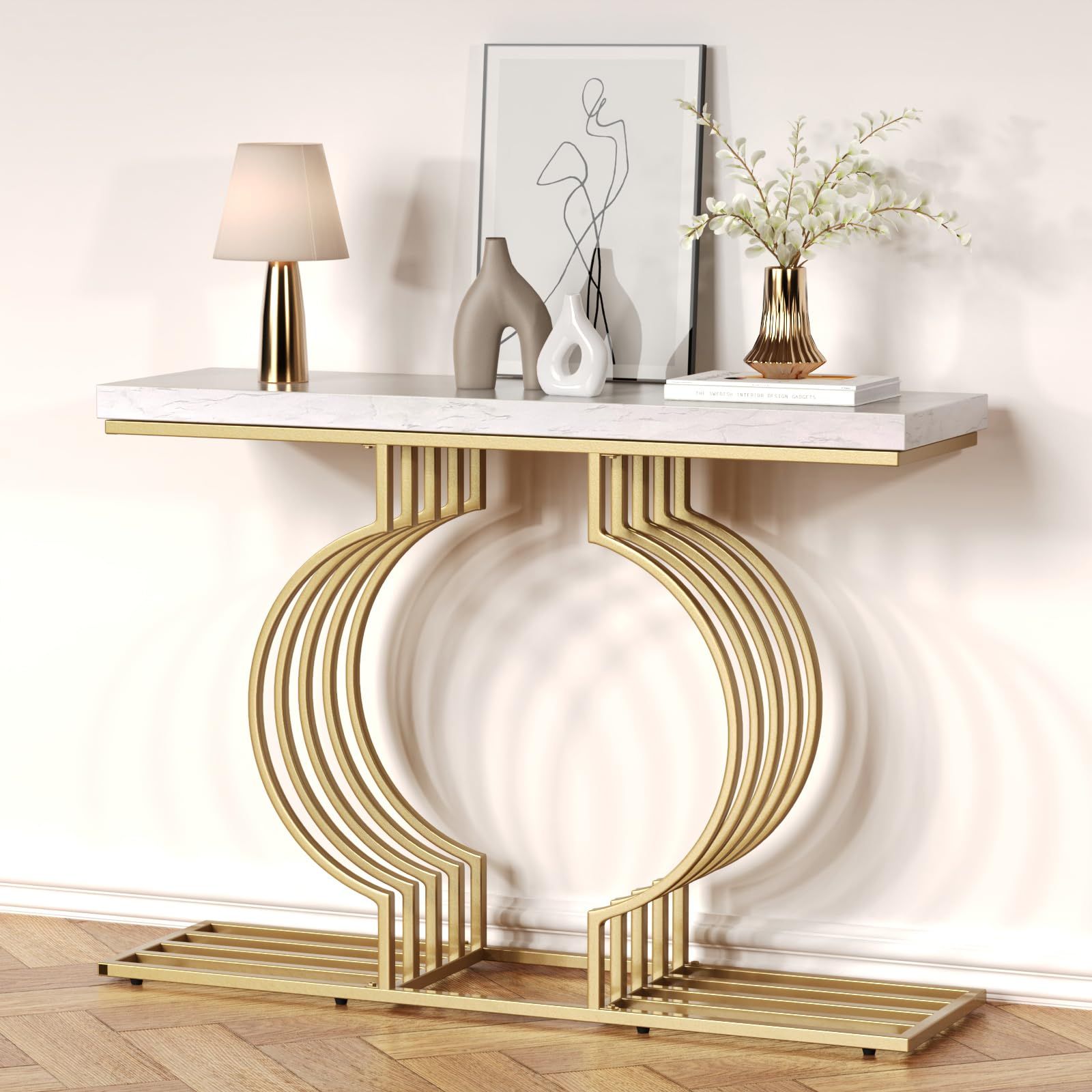 Modern Console Table, Entryway Table, 47.24" Narrow Sofa Table Free ... regarding Beyond Aesthetics: The Functional Benefits of the GDF Studio Beige Console Table