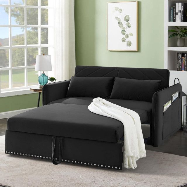 Modern Sleeper Sofa, Padded Upholstery With Pillows & Usb Charging Ports - Transitional ... with regard to Beyond the Couch Exploring the Comfort and Convenience of Padded Gray Sofa Beds