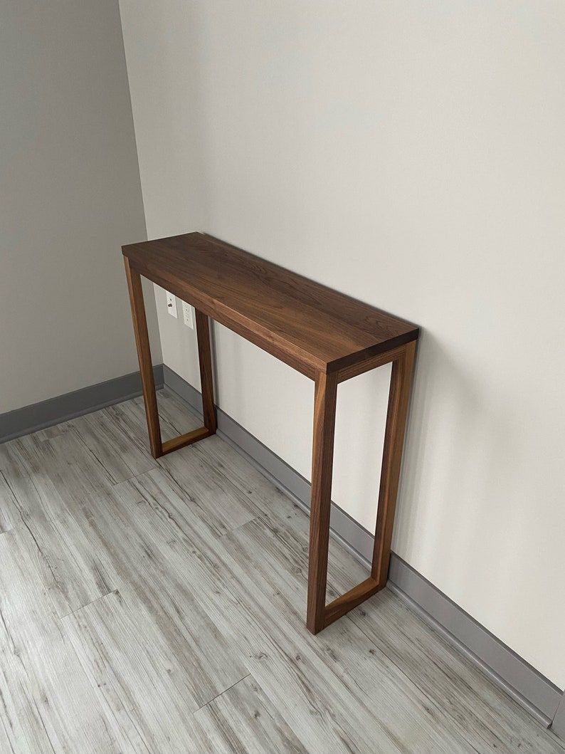 Modern Solid Walnut Console / Sofa Table - Etsy regarding Unlocking Storage Potential A Walnut Console Table Guide
