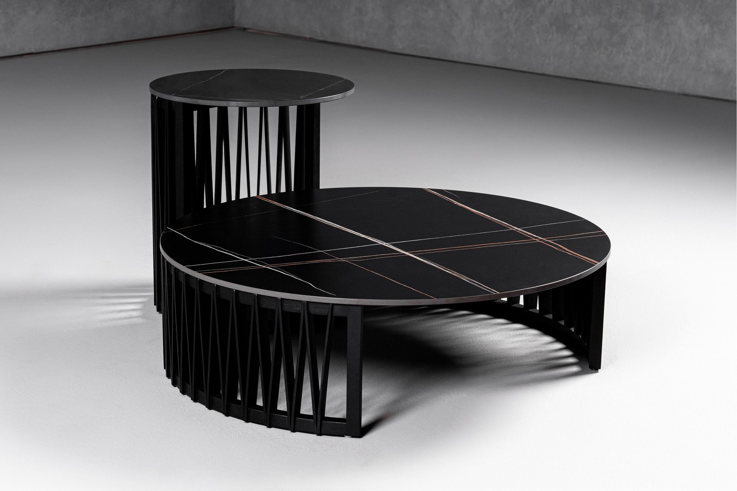 Modrest Larimer Modern Round Coffee Table Set - Industrial - Coffee ... with regard to Designing with intention how the Modrest Larimer coffee table transforms living spaces