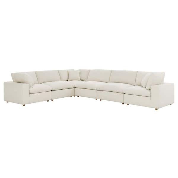 Modway Commix Down Filled Overstuffed 6-Pieces Bozhe Fabric Sectional ... with The Art of Comfort How the Commix Sleeper Sofa Elevates Your Living Room
