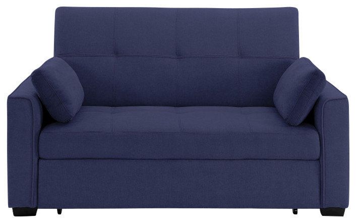 Nantucket Pull-Out Chenille Sleeper Sofa With Accent Pillows, Twin - Transitional - Sleeper ... inside Nantucket Pull-Out Chenille Sleeper Sofa With Accent Pillows, Charcoal, Twin