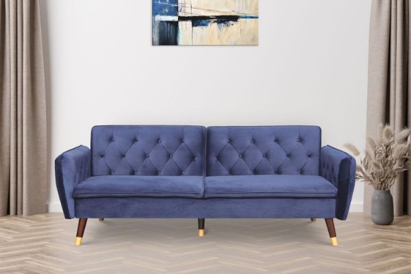 Navy Blue Velvet Sofa Nz | Cabinets Matttroy pertaining to Transform Your Space with a Versatile Blue Rosa Sofa Bed